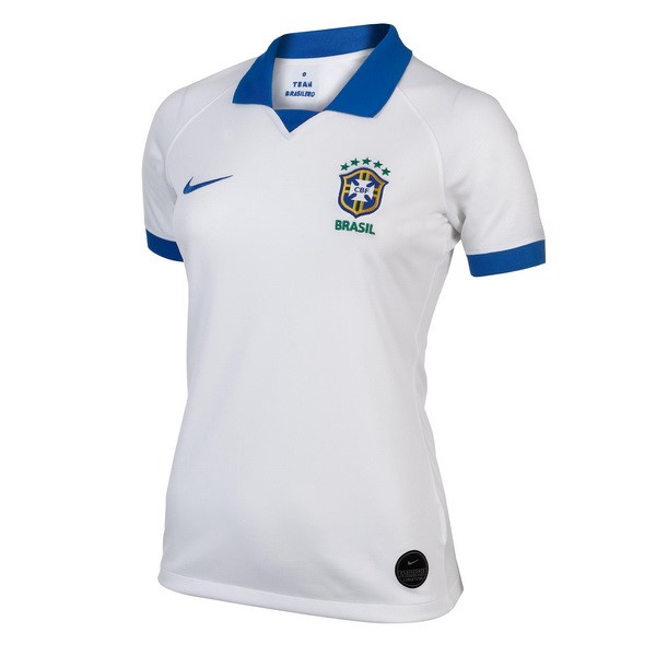 Camiseta Brasil 2ª Mujer 2019 Blanco
